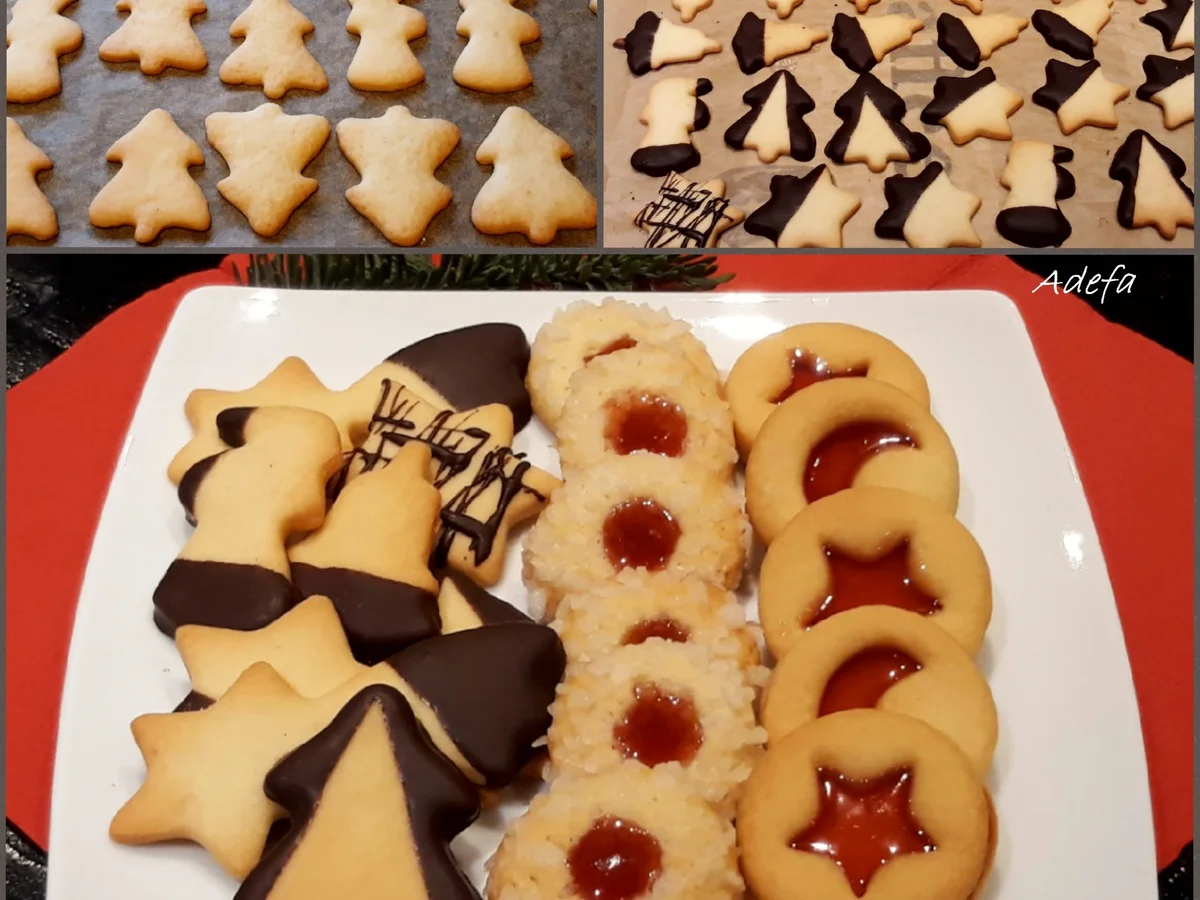 Dreierlei Kekse aus einem Teig - Rezept - Bild Nr. 4728