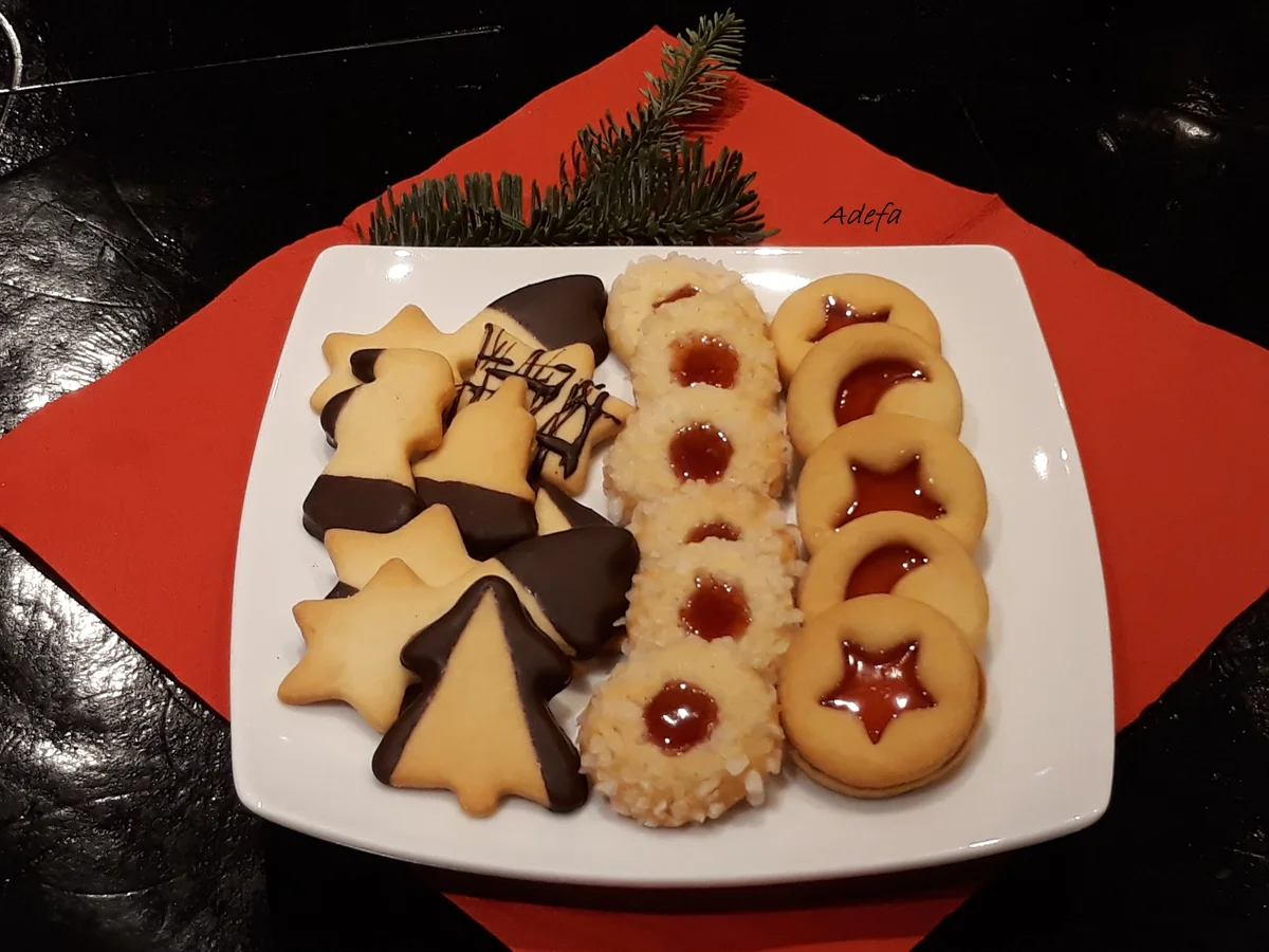 Dreierlei Kekse aus einem Teig - Rezept - Bild Nr. 4729