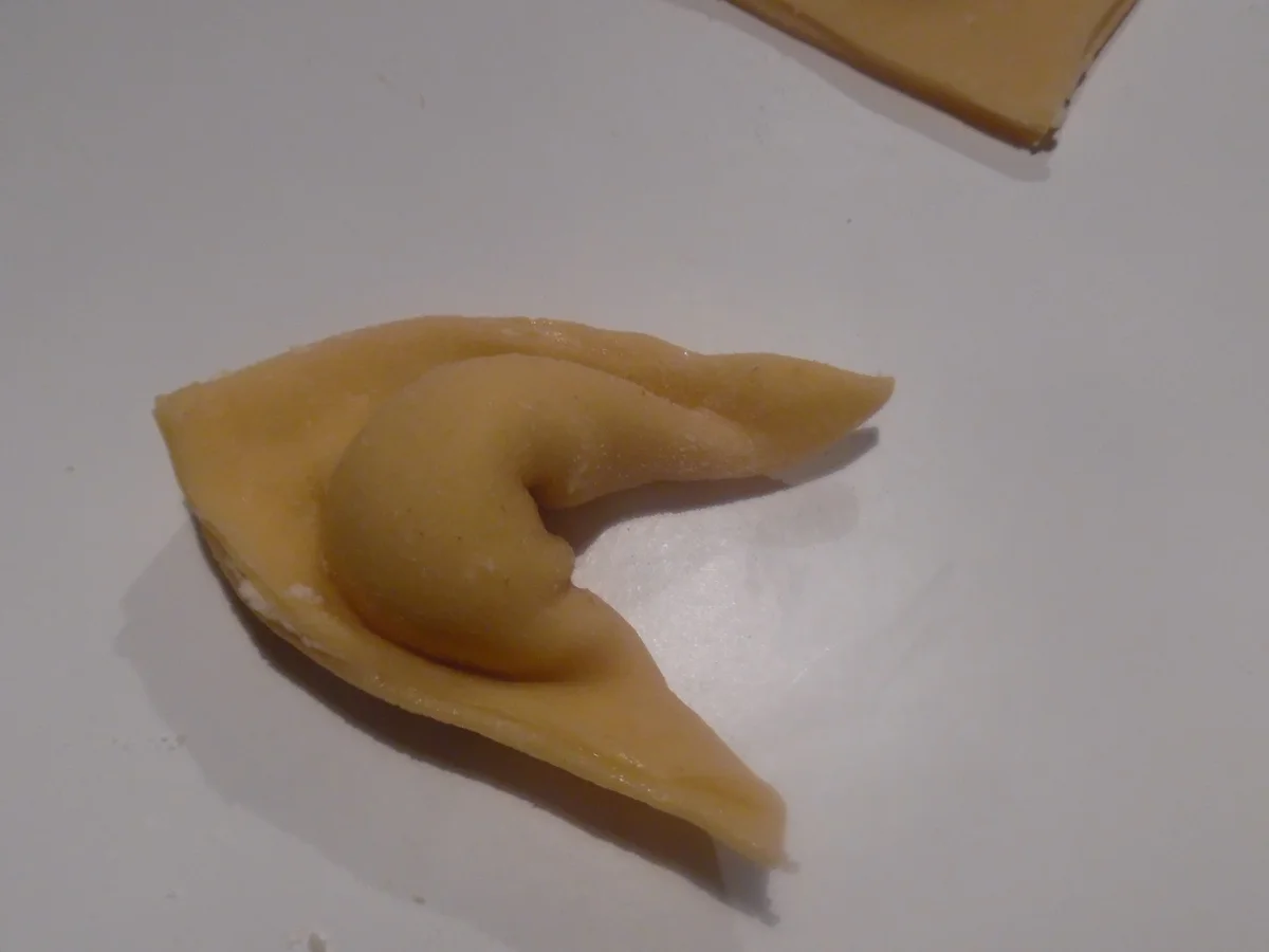 Cappellacci mit Ricotta-Parmesan-Füllung und Tomaten-Rahm-Soße - Rezept - Bild Nr. 4735