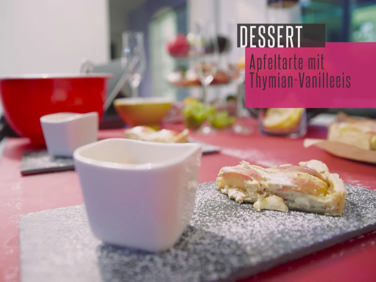 Rezept: Französische Apfeltarte mit Thymian-Vanilleeis Bild Nr. 2 Französische Apfeltarte mit Thymian-Vanilleeis - Rezept - Bild Nr. 2