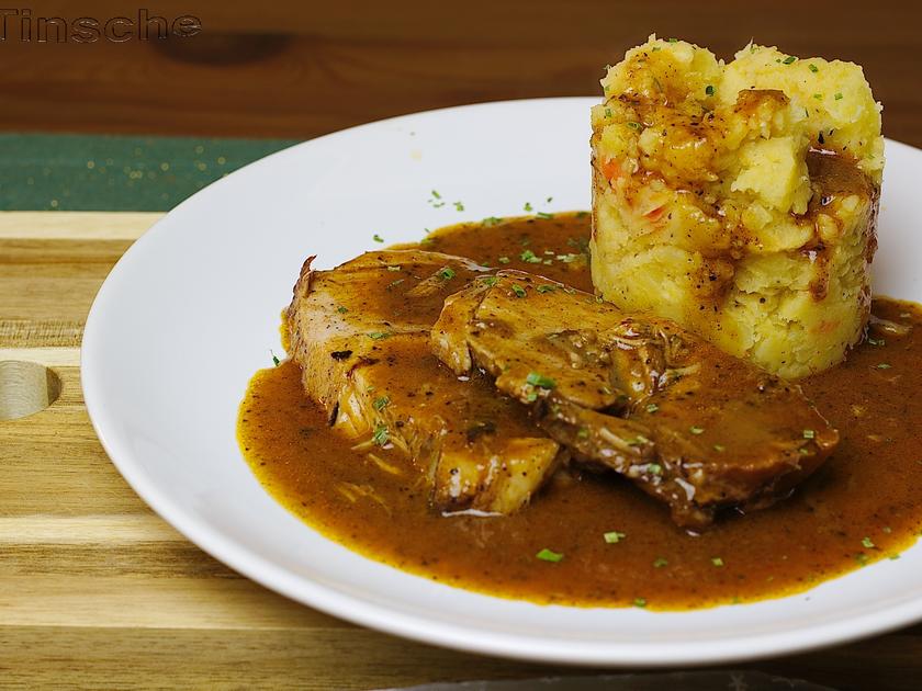 Zarter Schweinebraten aus dem Dampfdrucktopf