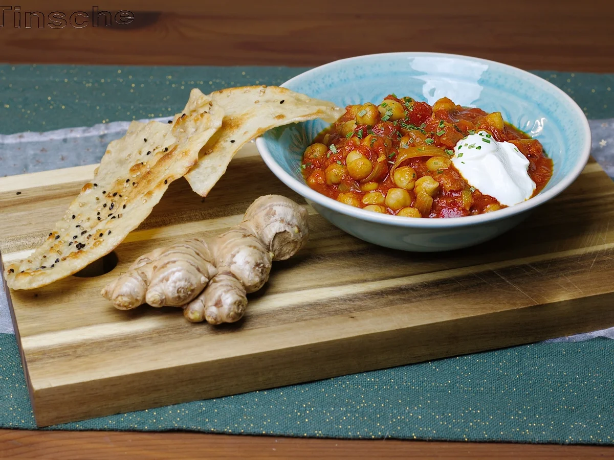 Chana masala - Arbeiter-Curry - Mit Fladenbrot - Rezept - Bild Nr. 4734