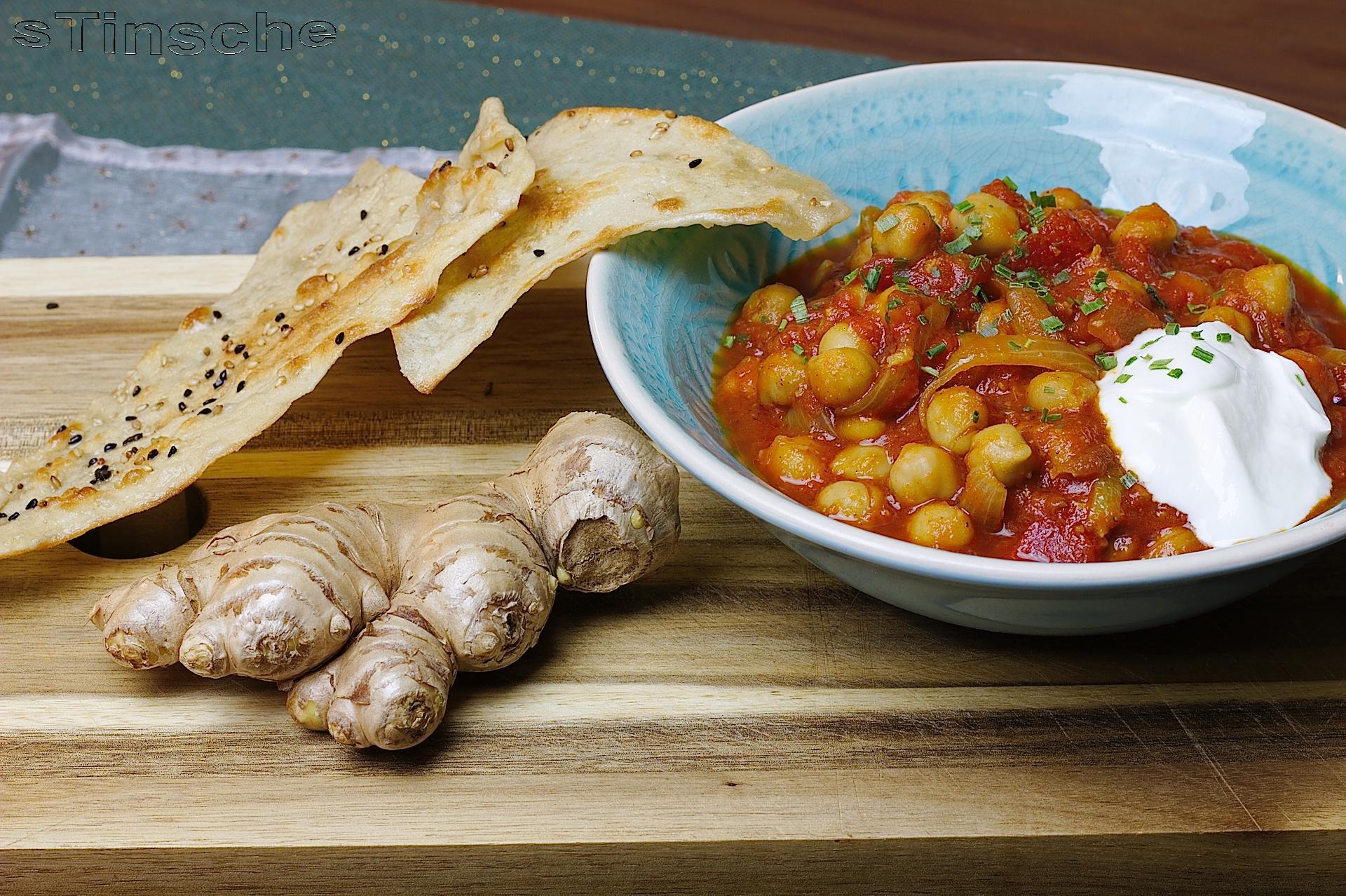 Bilder für Chana masala - Arbeiter-Curry - Mit Fladenbrot - Rezept