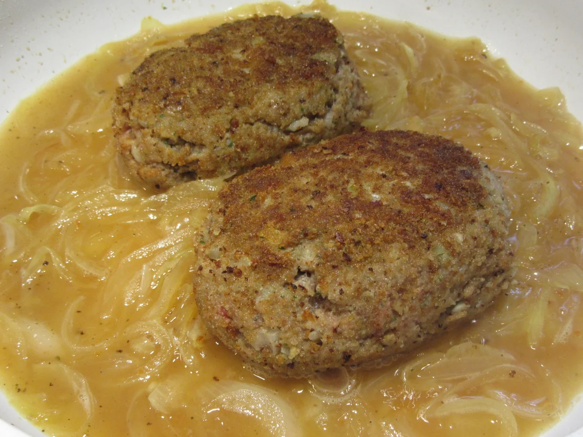 Fleisch: Minihackbraten in sahniger Zwiebel-Senf-Soße - Rezept - Bild Nr. 4740