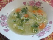 Fleischbrühsuppe mit Gemüse, pikanten Eierstich und Fadennudeln - Rezept - Bild Nr. 4737