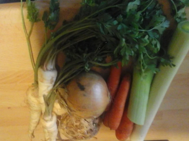 Rezept: Fleischbrühsuppe mit Gemüse, pikanten Eierstich und Fadennudeln Bild Nr. 4738 Fleischbrühsuppe mit Gemüse, pikanten Eierstich und Fadennudeln - Rezept - Bild Nr. 4738