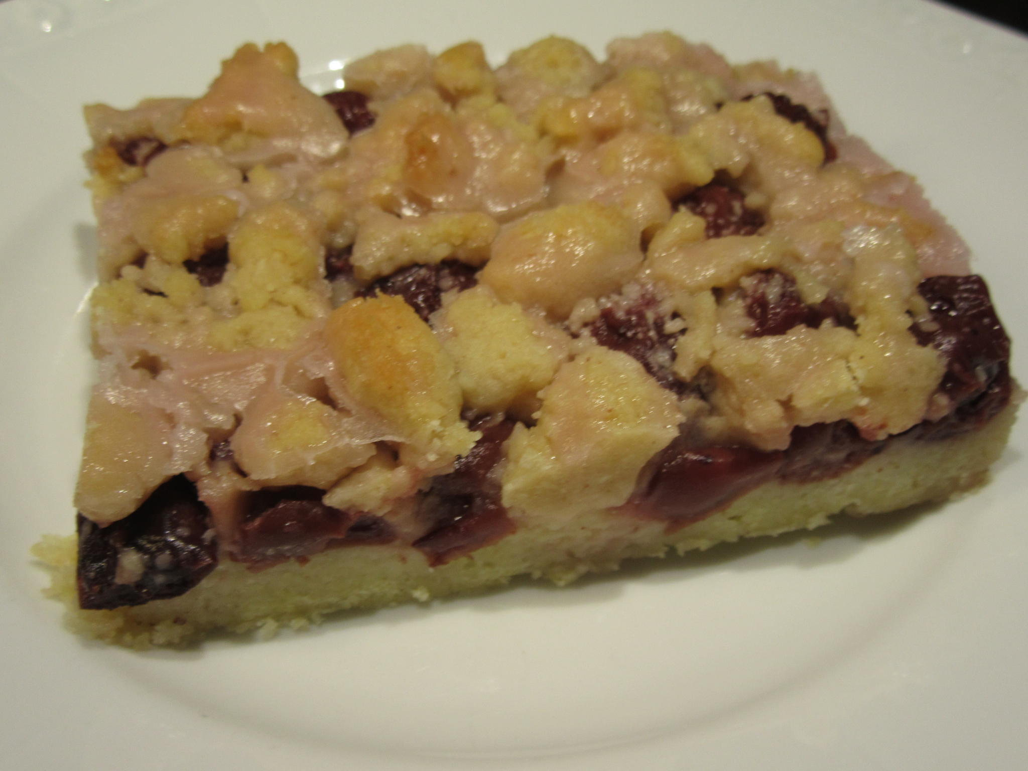 Bilder für Backen: Karamell-Kirsch-Kuchen mit Karamellstreusel - Rezept