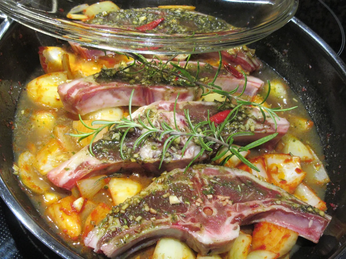 Fleisch: Lammkoteletts mariniert und geschmort - Rezept - Bild Nr. 4758