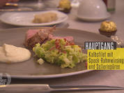 Kalbsfilet mit Selleriepüree & Speckrahmwirsing - Rezept - Bild Nr. 2