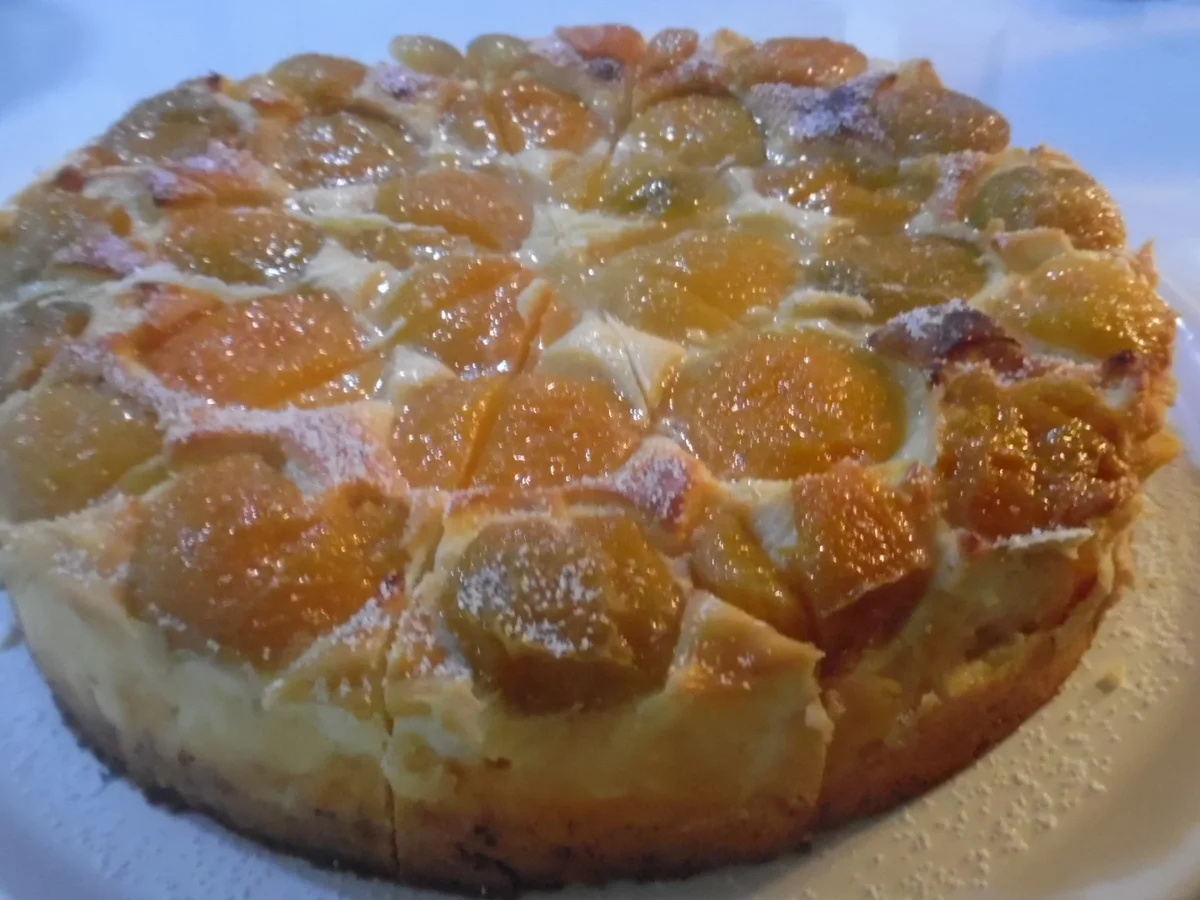 Rezept: Käsekuchen ohne Boden mit Aprikosen Bild Nr. 3 Käsekuchen ohne Boden mit Aprikosen - Rezept - Bild Nr. 3