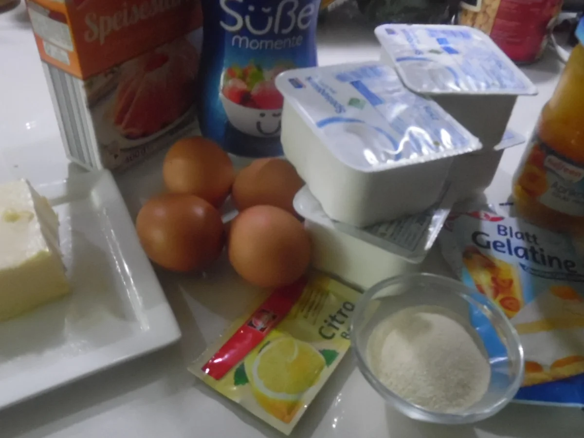 Rezept: Käsekuchen ohne Boden mit Aprikosen Bild Nr. 8 Käsekuchen ohne Boden mit Aprikosen - Rezept - Bild Nr. 8