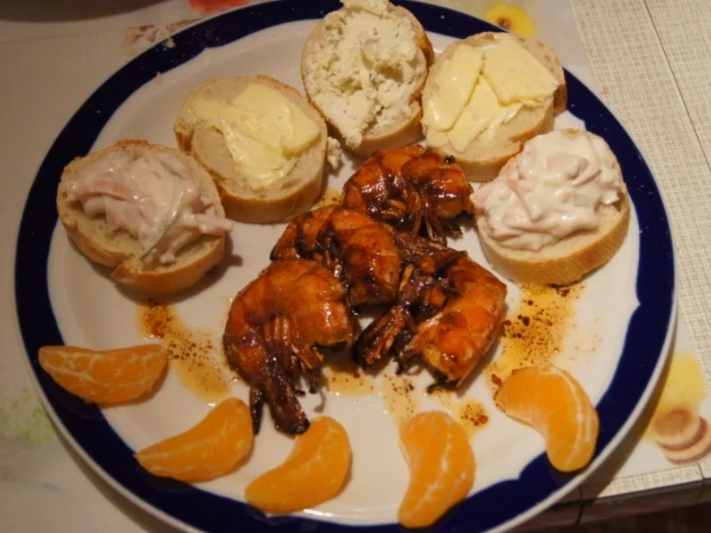 Rotgarnelenteller mit Beilagen - Rezept - Bild Nr. 6