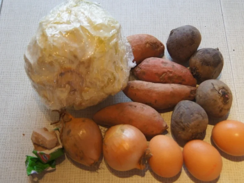 Falsches Hirn mit Rote-Bete-Süßkartoffel-Stampf und geschmorten Spitzkohl - Rezept - Bild Nr. 4778