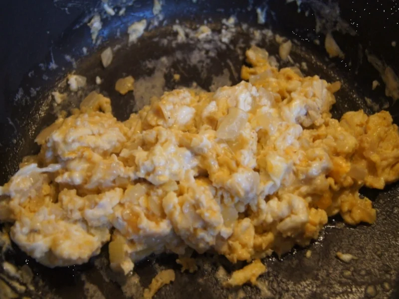 Falsches Hirn mit Rote-Bete-Süßkartoffel-Stampf und geschmorten Spitzkohl - Rezept - Bild Nr. 4783