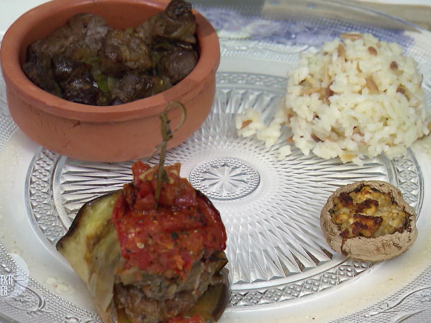 Bilder für Aubergine und Reis dazu verschiedene türkische Beilagen - Rezept