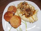Rezept: Jägerschnitzel mit Kartoffelbrei und Röstzwiebeln Bild Nr. 4812 Jägerschnitzel mit Kartoffelbrei und Röstzwiebeln - Rezept - Bild Nr. 4812