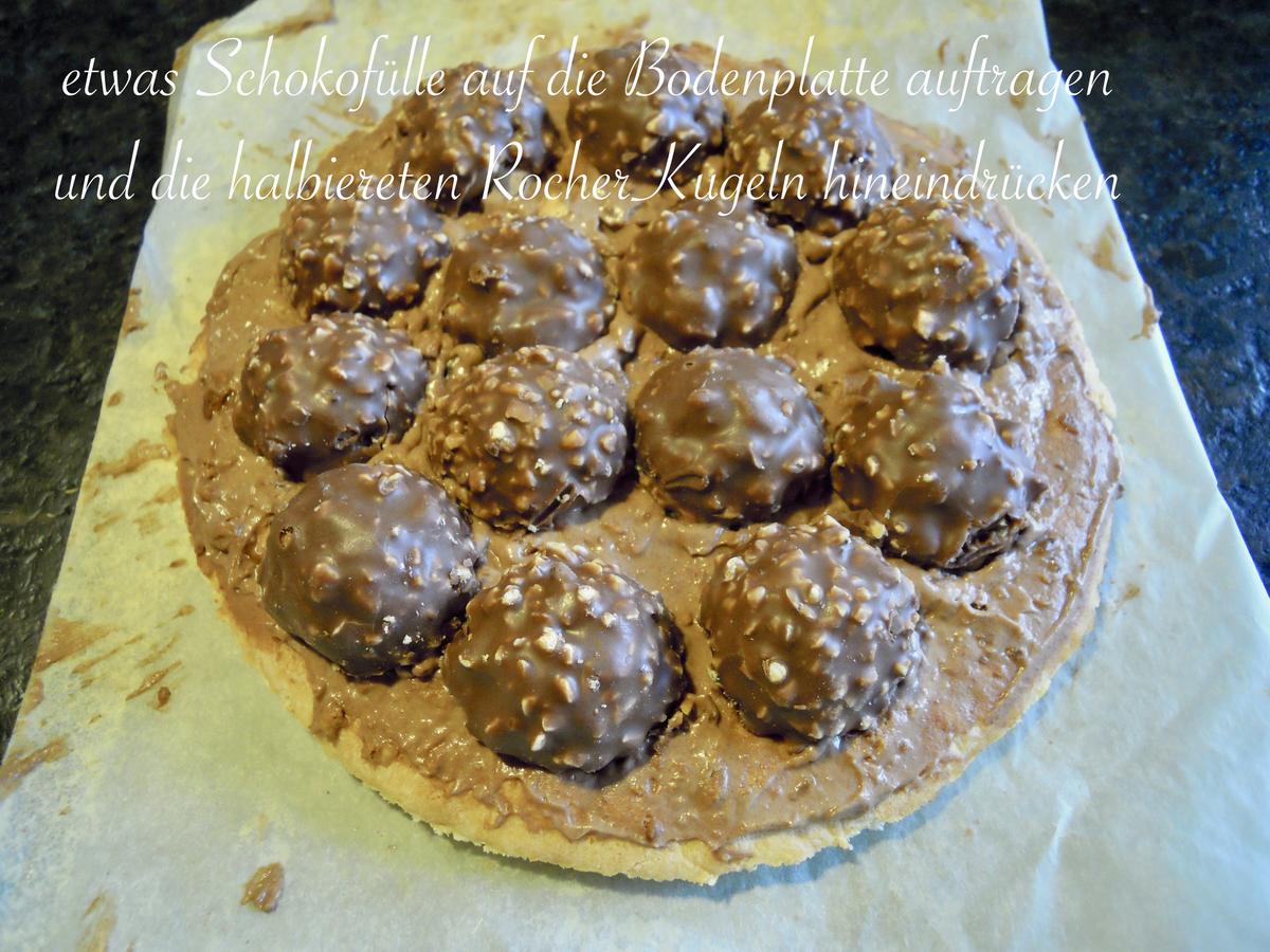 Trüffel Kuppel Torte mit Ferrero Rocher und gebrannten Mandeln - Rezept - Bild Nr. 4835