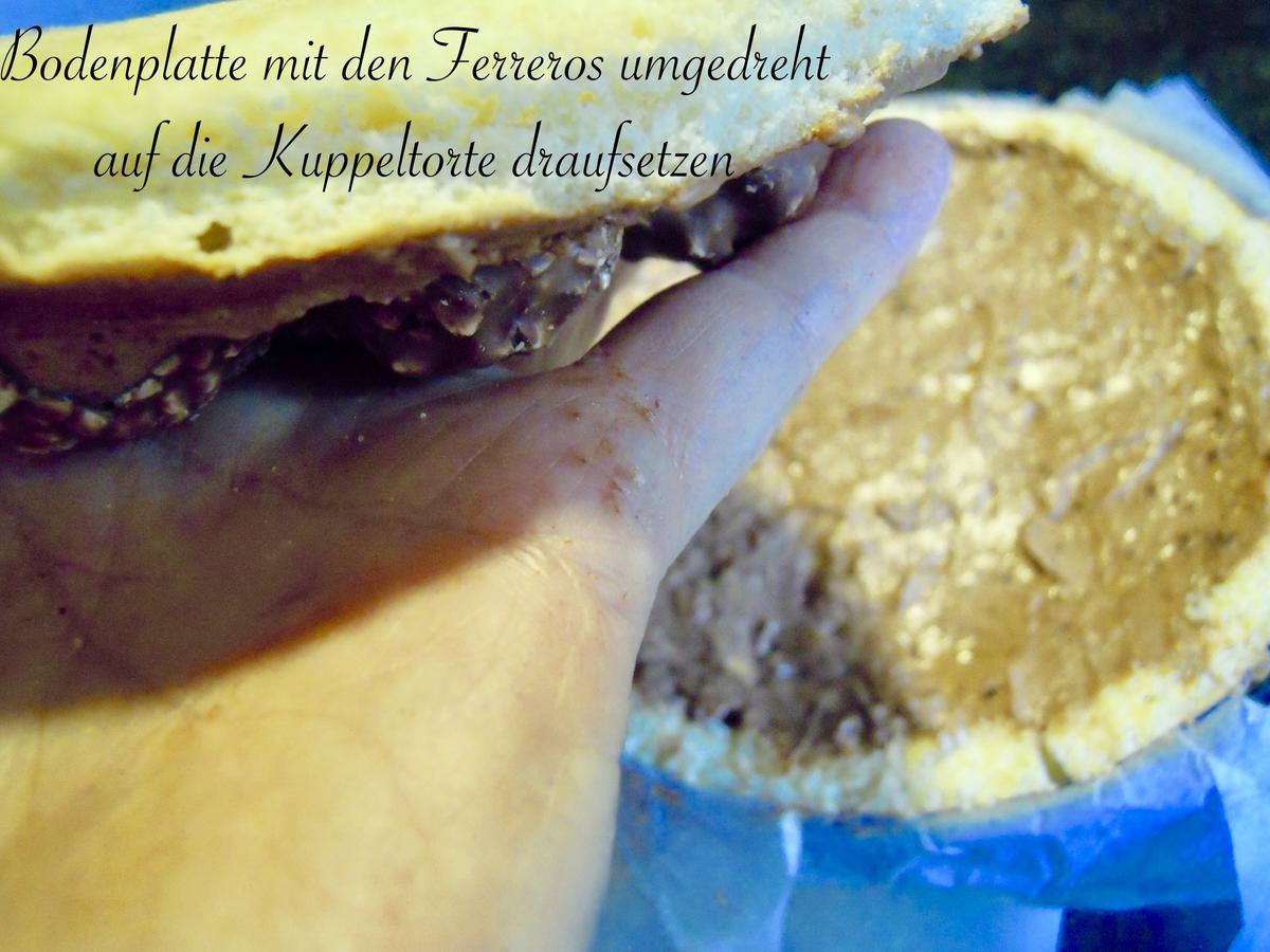 Trüffel Kuppel Torte mit Ferrero Rocher und gebrannten Mandeln - Rezept - Bild Nr. 4842