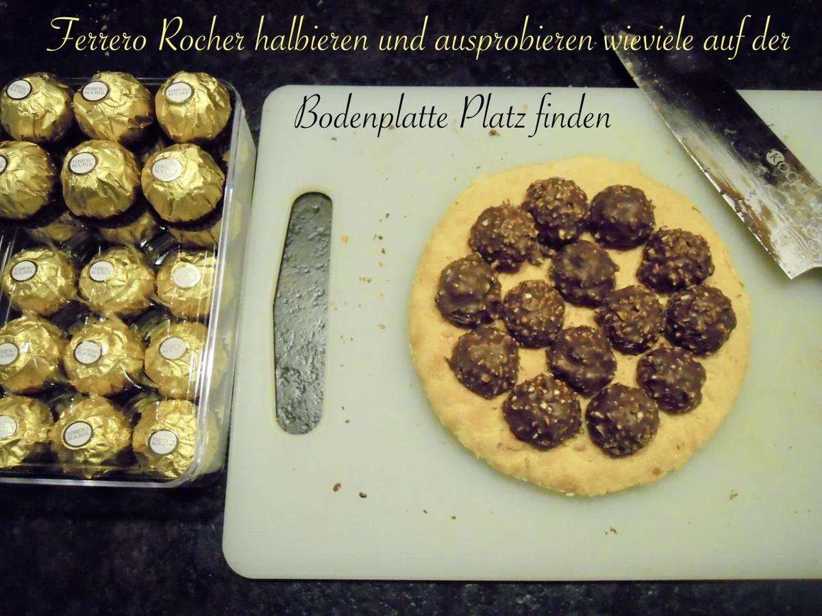 Trüffel Kuppel Torte mit Ferrero Rocher und gebrannten Mandeln - Rezept - Bild Nr. 4814