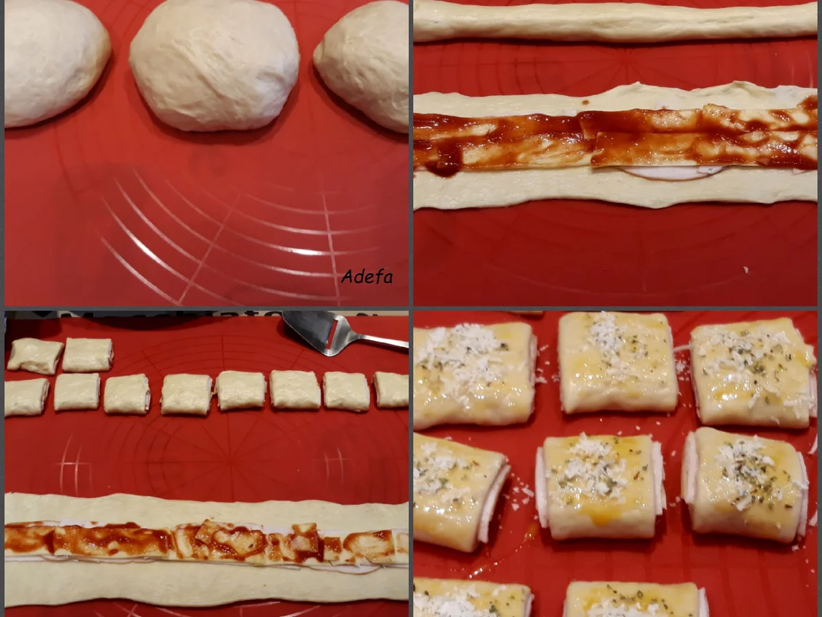 Fingerfood... Käse - Schinken - Hefeteilchen ~ Enroladinhos - Rezept - Bild Nr. 4832