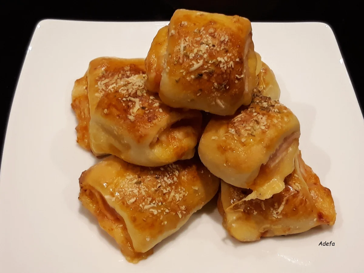 Fingerfood... Käse - Schinken - Hefeteilchen ~ Enroladinhos - Rezept - Bild Nr. 4833