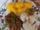 Hackfleisch mit Blumenkohl und Kartoffelpilzen - Rezept - Bild Nr. 4860