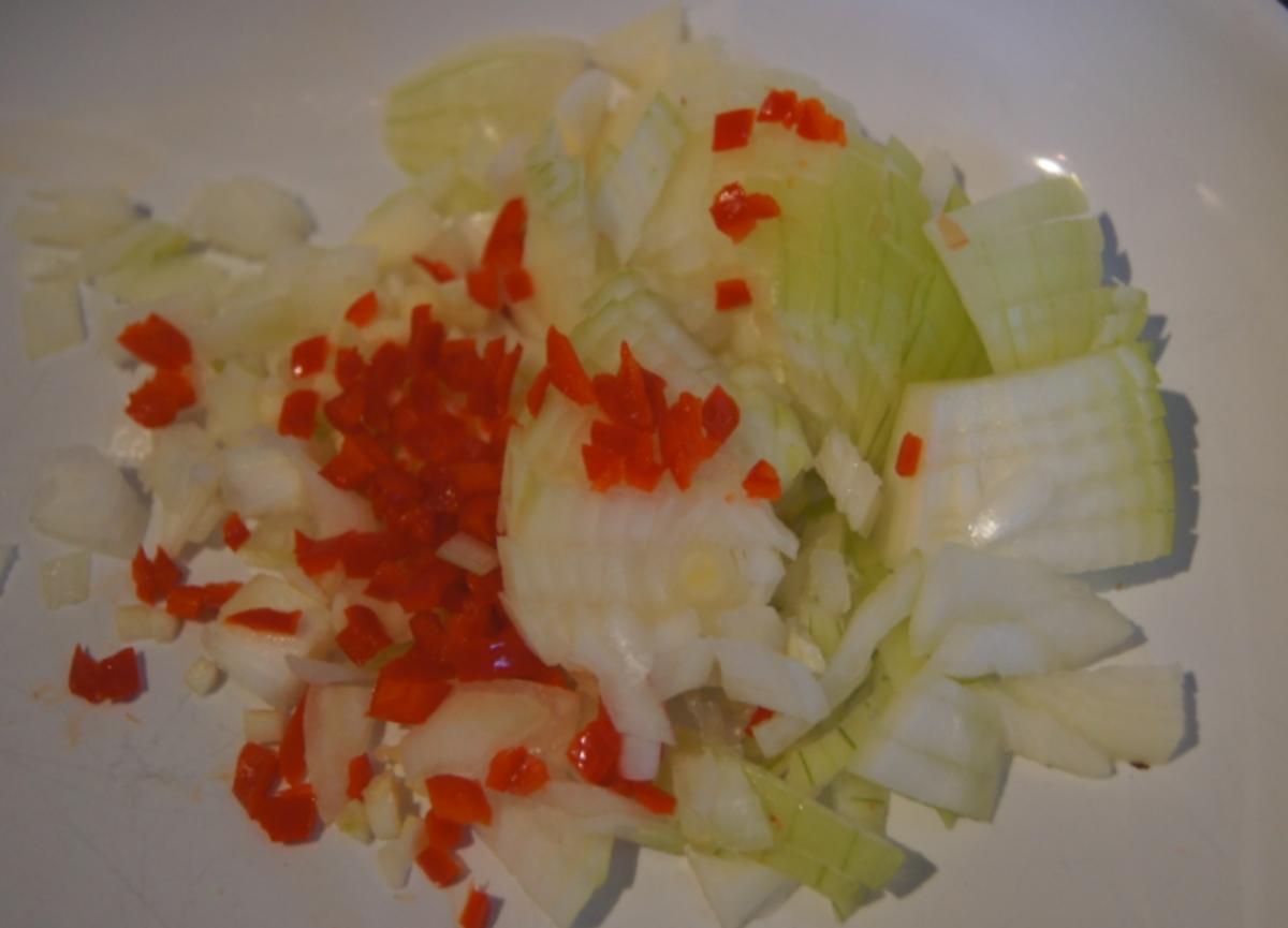 Hackfleisch mit Blumenkohl und Kartoffelpilzen - Rezept - Bild Nr. 4863