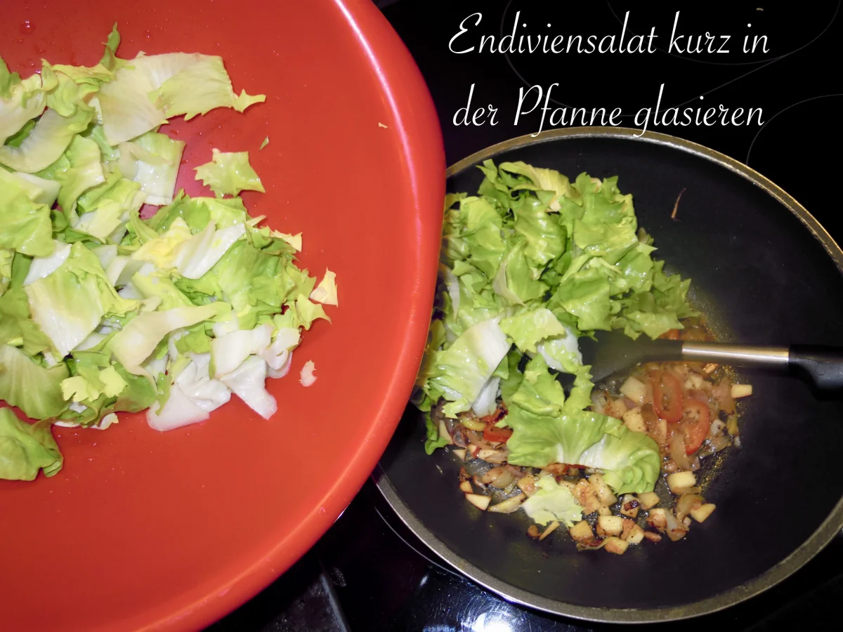 lauwarmer, glasierter Endiviensalat - Rezept - Bild Nr. 4916