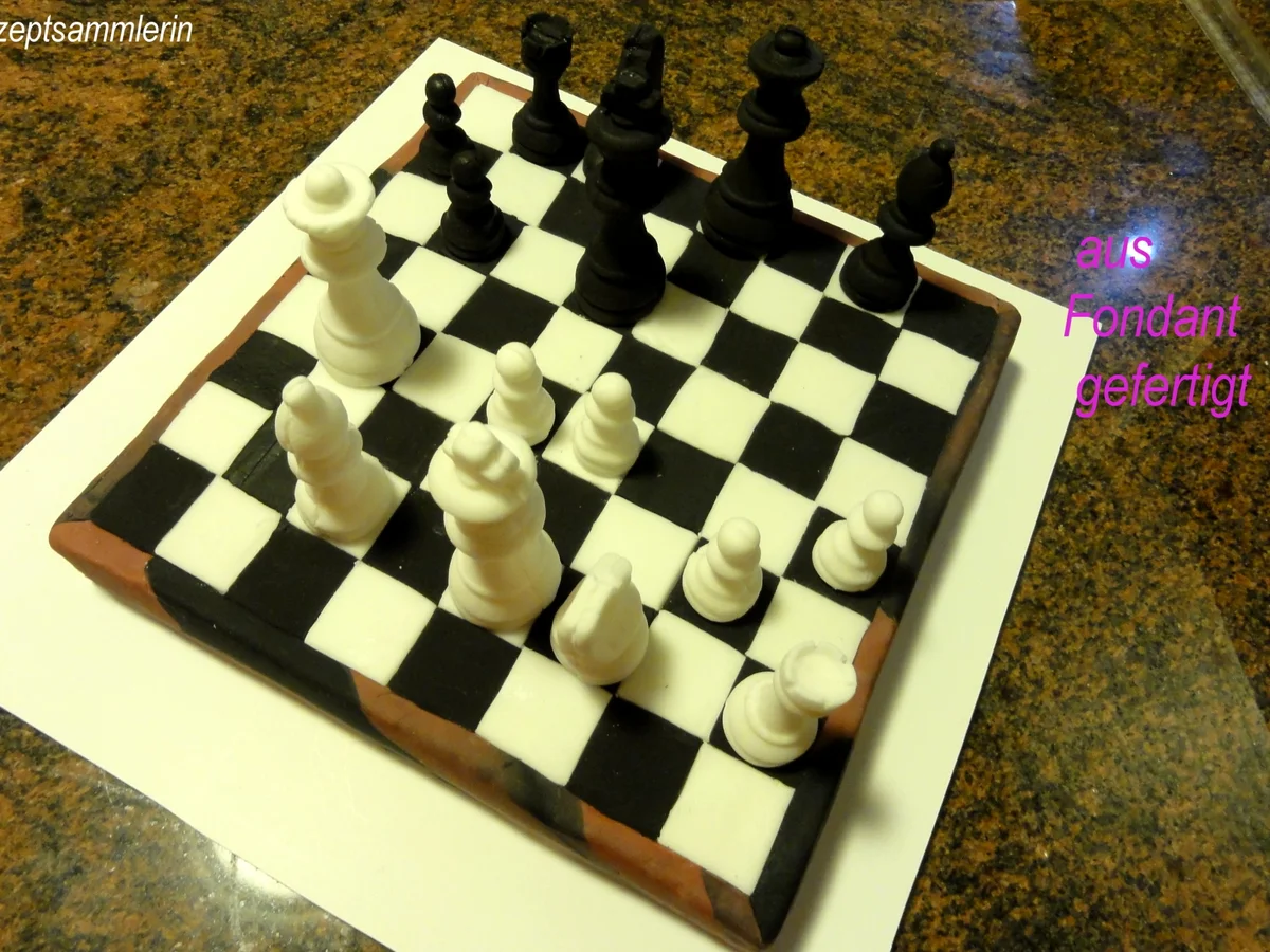 FONDANT:   SCHACH ~ Partie mal anders - Rezept - Bild Nr. 4931