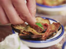 Marinierte Rinderleber mit gebratenenen Auberginen, gegrillten Paprika und Karottensalat - Rezept - Bild Nr. 4931