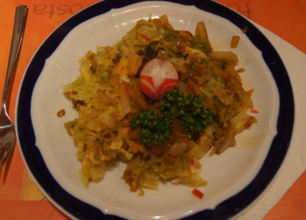Omelett mit Kohlrabi und Wirsing - Rezept - Bild Nr. 4934