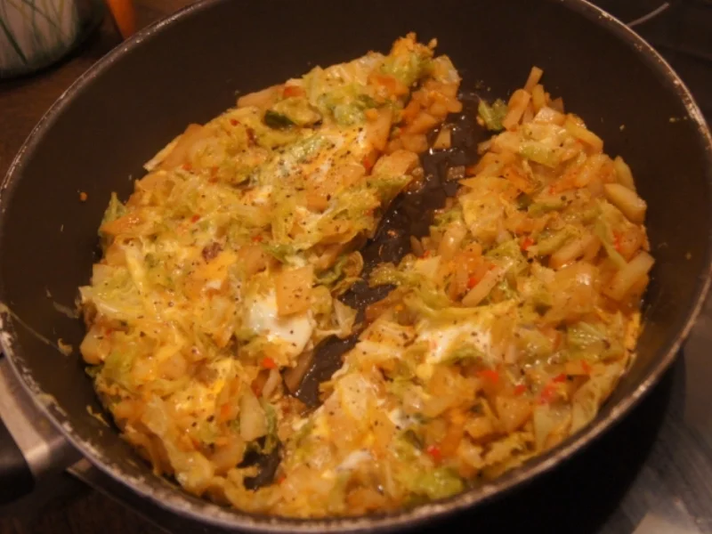 Rezept: Omelett mit Kohlrabi und Wirsing Bild Nr. 4934 Omelett mit Kohlrabi und Wirsing - Rezept - Bild Nr. 4934