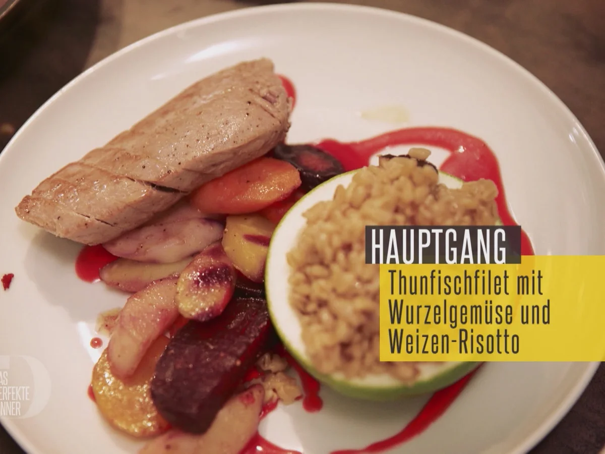 Rezept: Thunfisch mit Gemüse und Weizenrisotto Bild Nr. 2 Thunfisch mit Gemüse und Weizenrisotto - Rezept - Bild Nr. 2