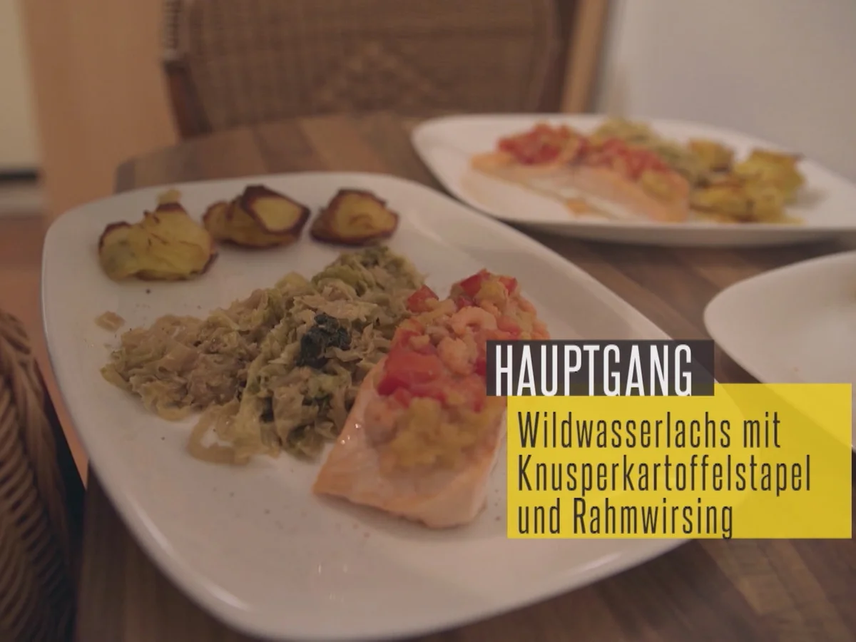 Schottischer Wildwasserlachs-Prerigor mit Tomaten-Shrimps-Kruste - Rezept - Bild Nr. 2