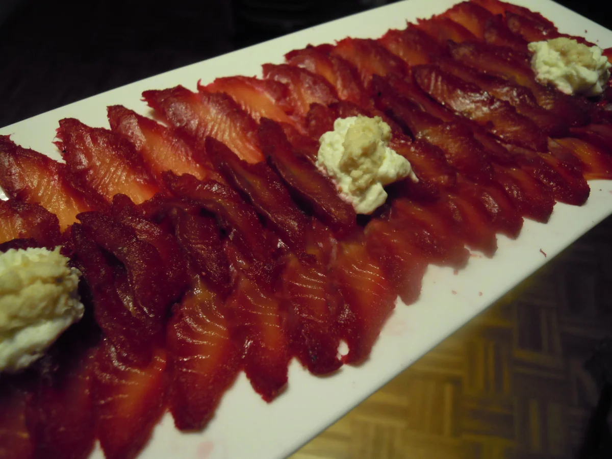 Rezept: frischer Saibling - mit Roter Beete gebeizt Bild Nr. 4952 frischer Saibling - mit Roter Beete gebeizt - Rezept - Bild Nr. 4952