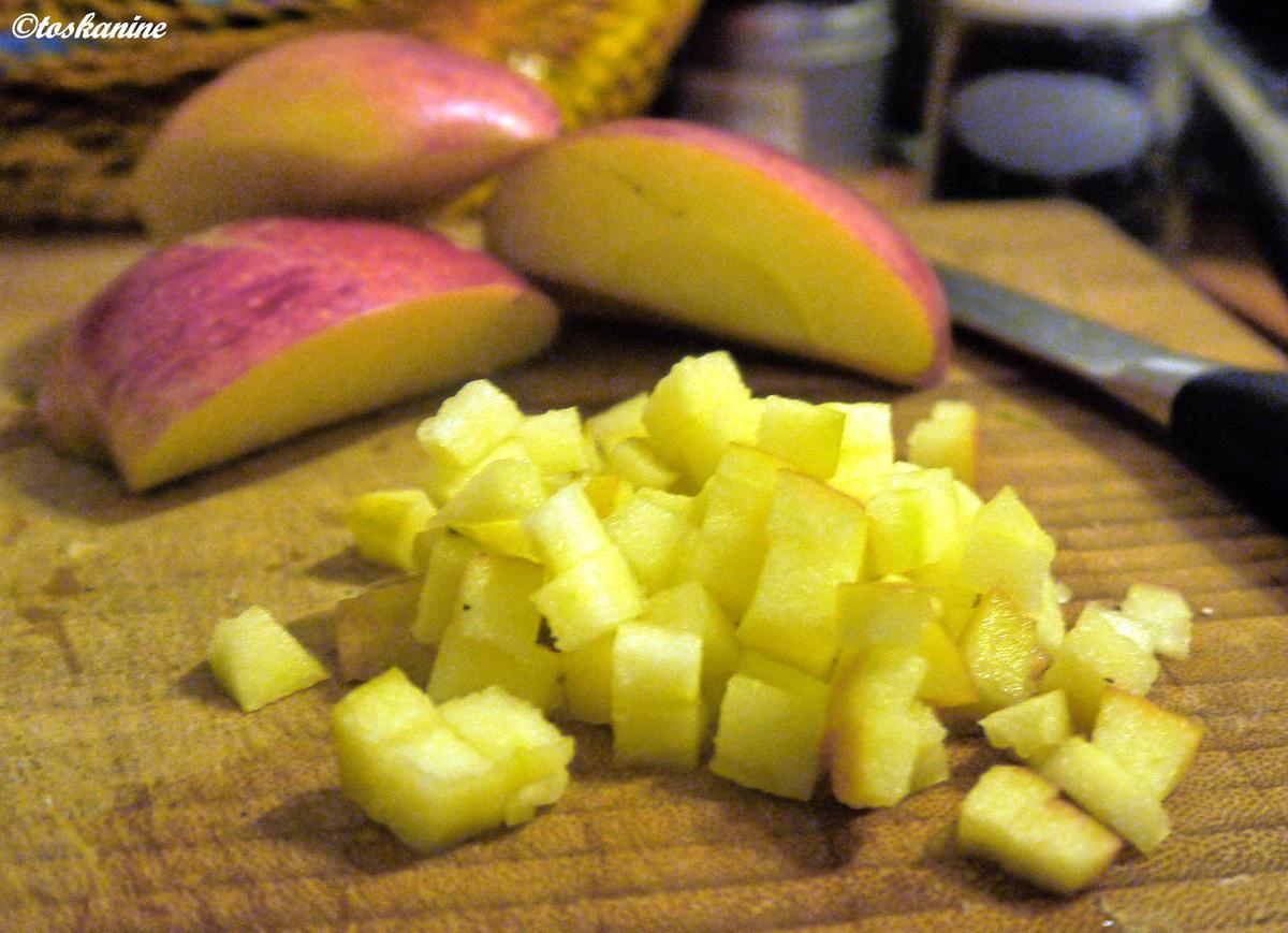 Kartoffelpüree mit Apfel-Speck-Topping - Rezept - Bild Nr. 4