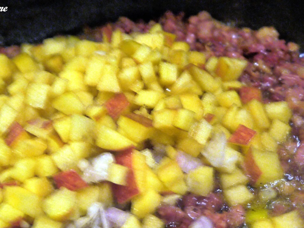 Kartoffelpüree mit Apfel-Speck-Topping - Rezept - Bild Nr. 10