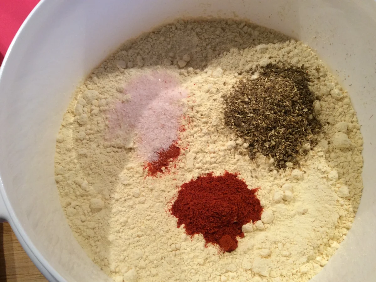 Gebackenes Gemüse (Pakora) und Hähnchen mit Joghurtdip (Raita), indische Küche - Rezept - Bild Nr. 4933