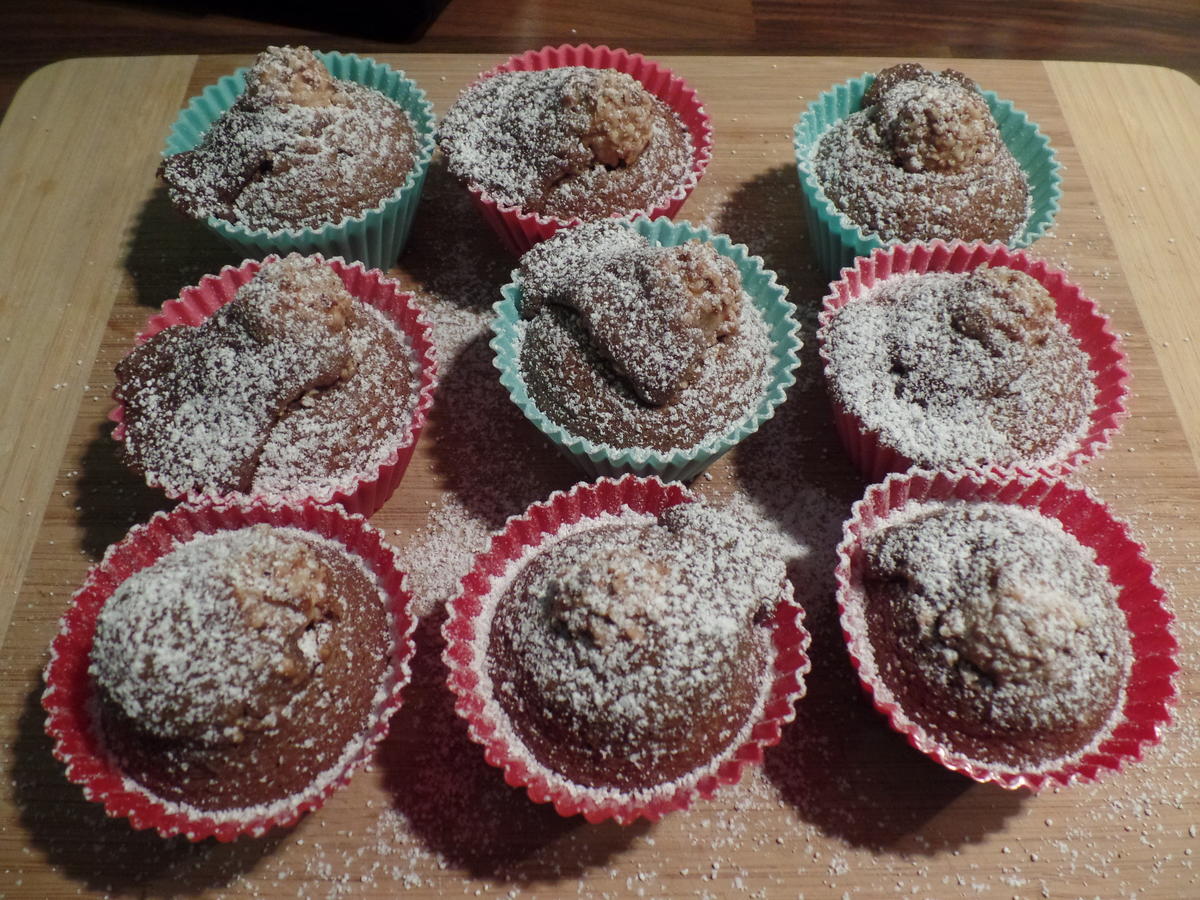 Schoko-Muffins mit Giotto-Kern - Rezept - Bild Nr. 4949