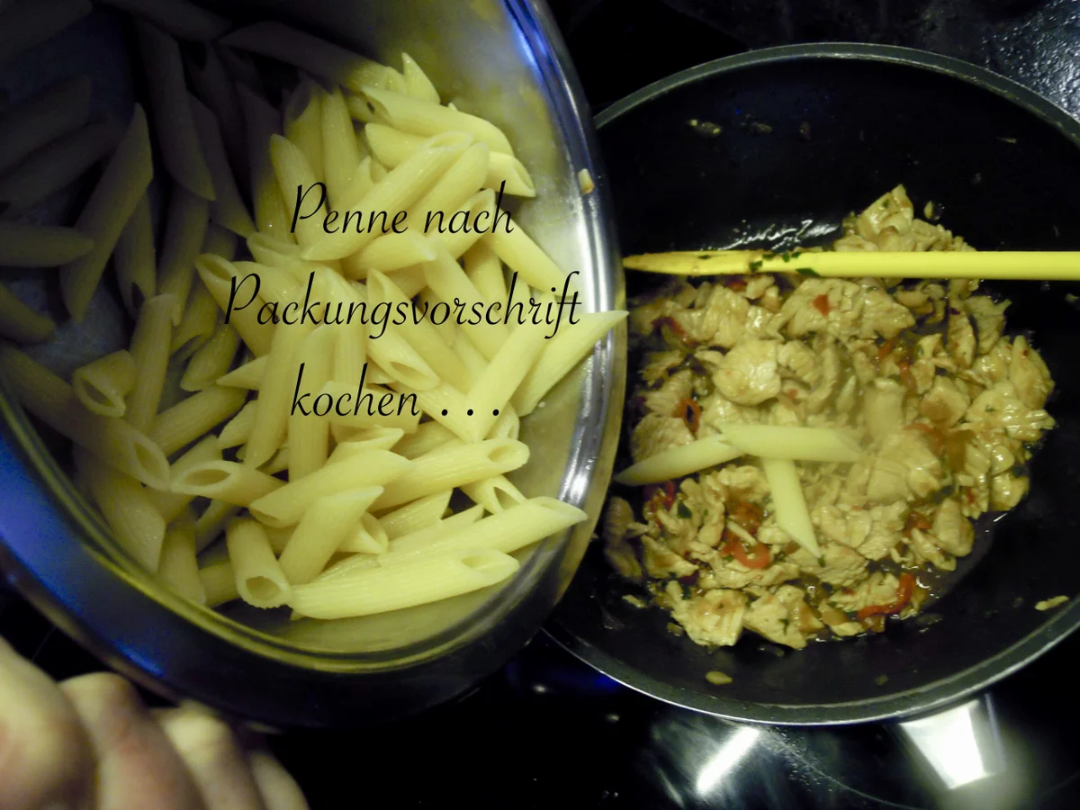 Rezept: blitzschnelle, pikante Asia Penne mit Putenstreifen Bild Nr. 4952 blitzschnelle, pikante Asia Penne mit Putenstreifen - Rezept - Bild Nr. 4952