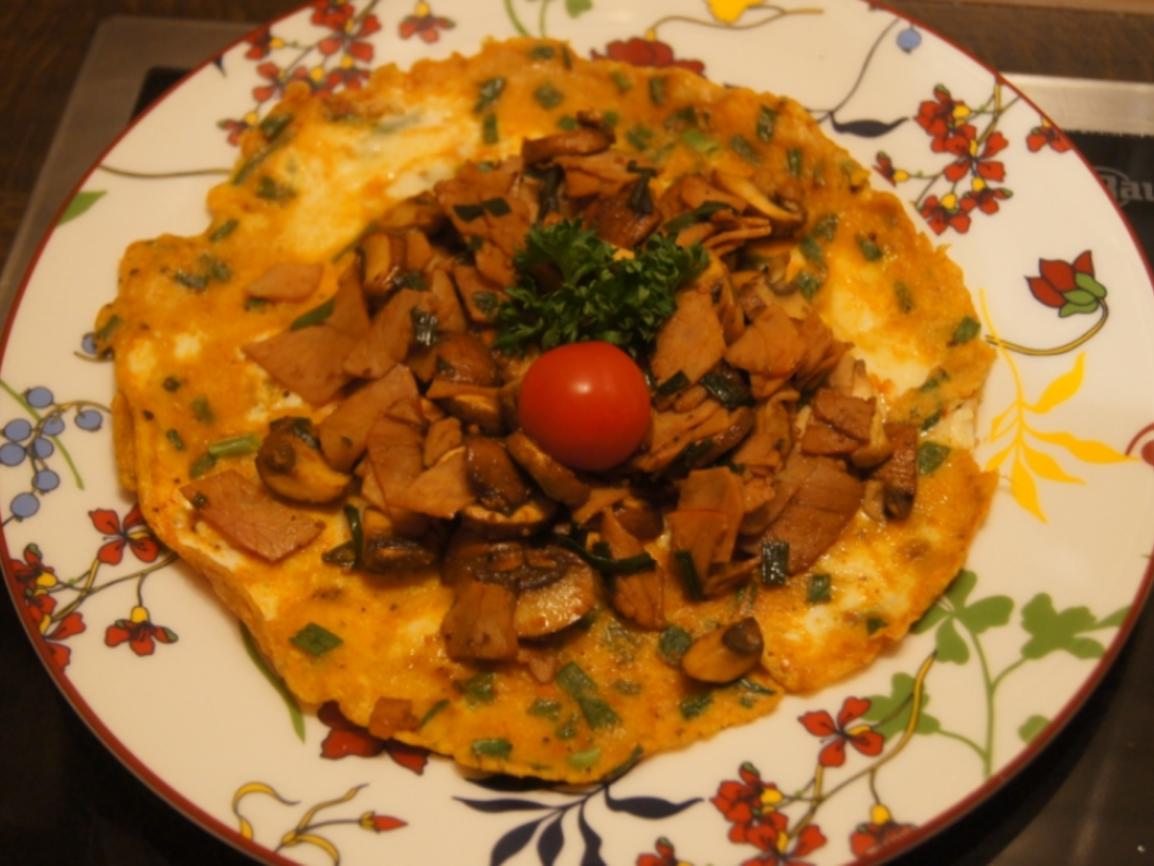 Omelett mit Champignons und Schinken - einfach - von MausVoh