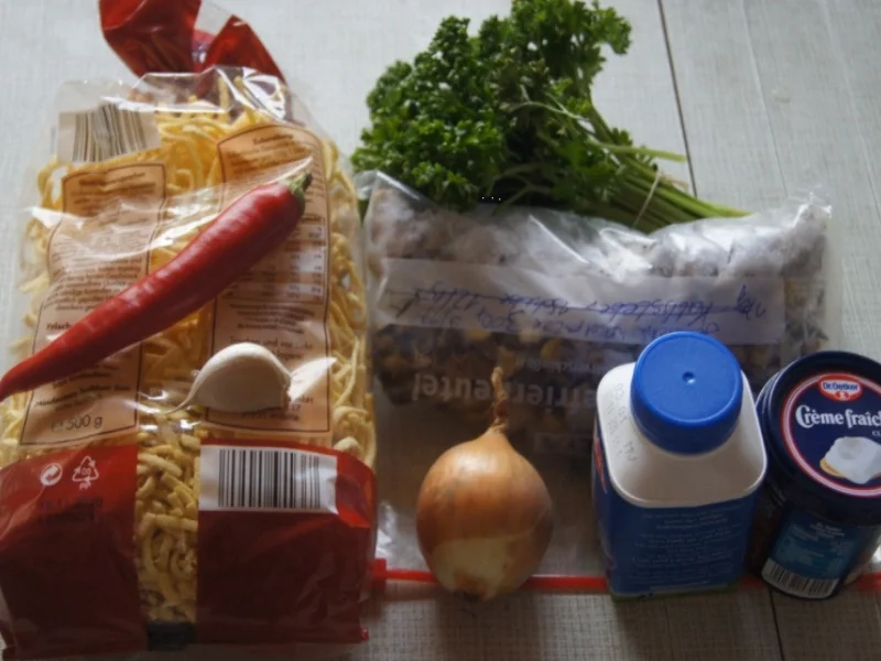 Waldpilzpasta mit Spätzle - Rezept - Bild Nr. 4942