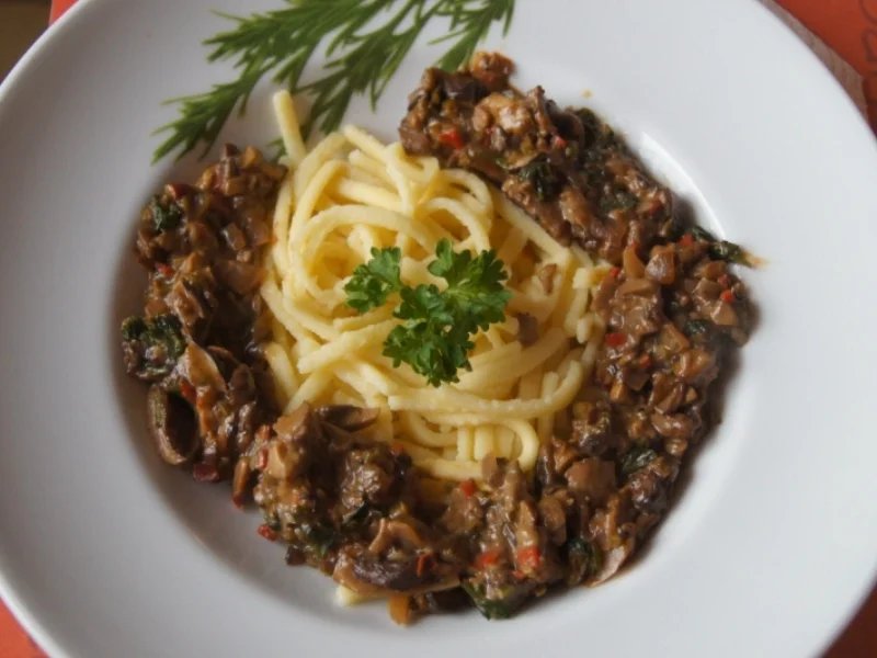 Waldpilzpasta mit Spätzle - Rezept - Bild Nr. 4954