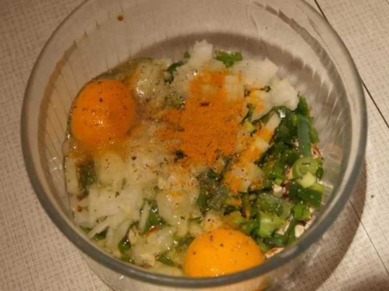 Gemüseomelett mit Garnelen - Rezept - Bild Nr. 4945