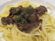 Pasta: Spaghetti mit Thymian-Hühnerleber-Ragout - Rezept - Bild Nr. 4945