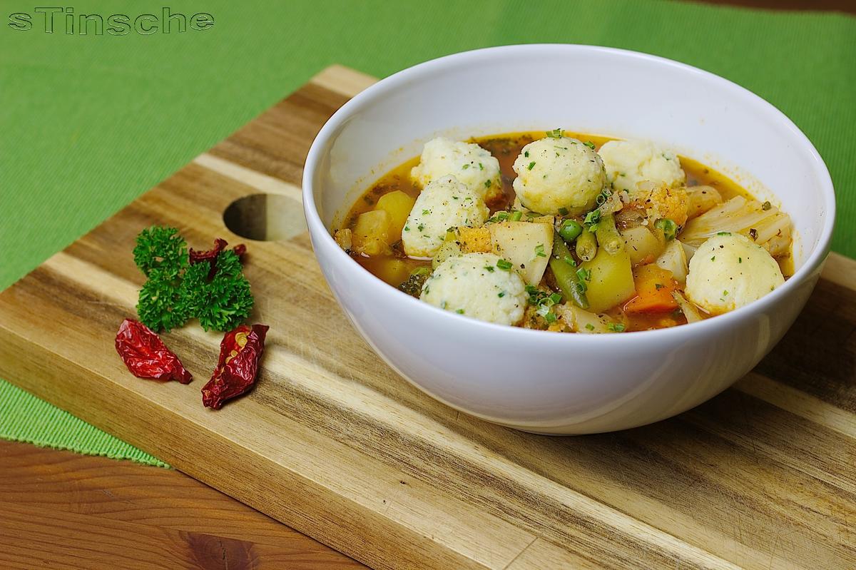 Gemüsesuppe mit Grießklößchen - Rezept - Bild Nr. 2