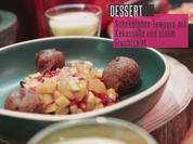 Frittierte Schokolade an Fruchtsalat mit Kokossoße - Rezept - Bild Nr. 2