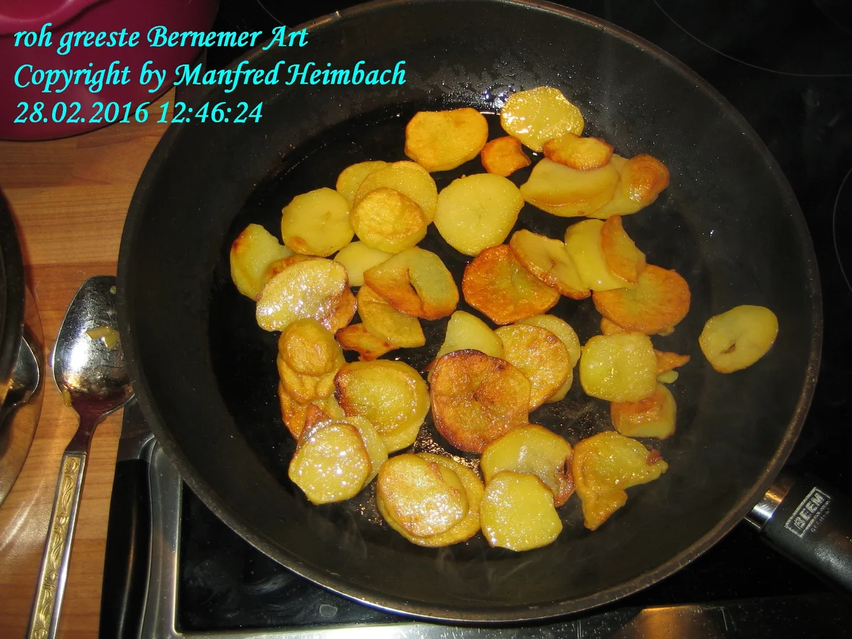Rezept: Kartoffeln – roh greeste Bernemer Art Bild Nr. 4953 Kartoffeln – roh greeste Bernemer Art - Rezept - Bild Nr. 4953