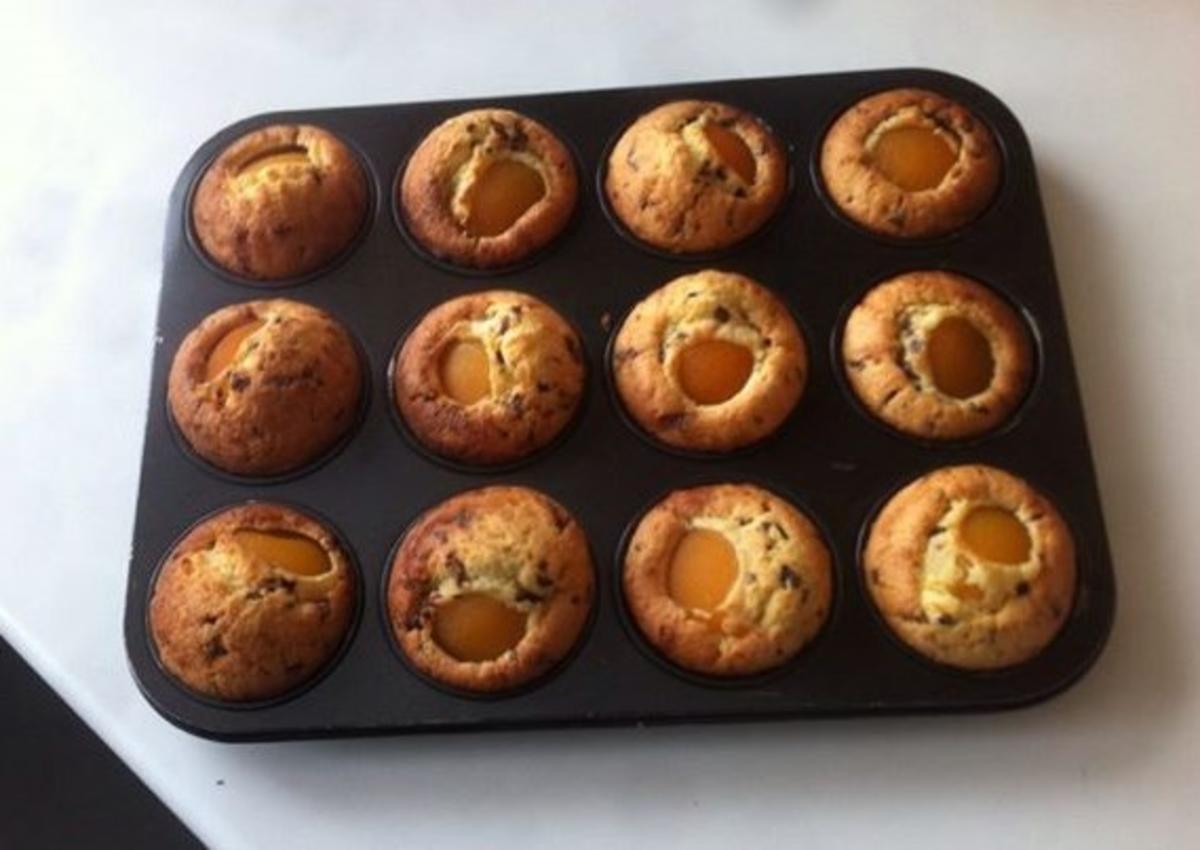 Aprikosen Muffins mit Schokoflocken - Rezept - Bild Nr. 2