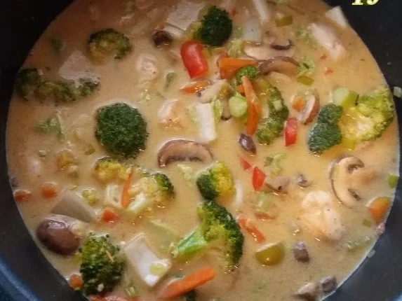 Asiatischer Hähnchen-Gemüse-Eintopf in Kokosmilch - Rezept - Bild Nr. 4954